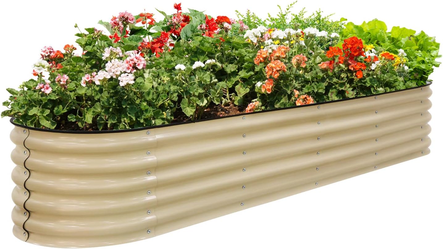 EAGLE PEAK 17’’ Tall Customizable Elevated Raised Garden Bed Kit with Multiple Configurations, Metal Planter Box