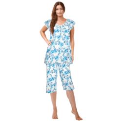 JEFFRICO Womens Capri Set Sleepwear Soft Pajamas Sleep Nightshirts