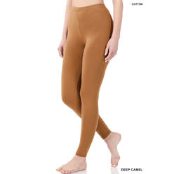 Zenana Premium Full Ankle Length Cotton Leggings Plus Sizes 1X-3X