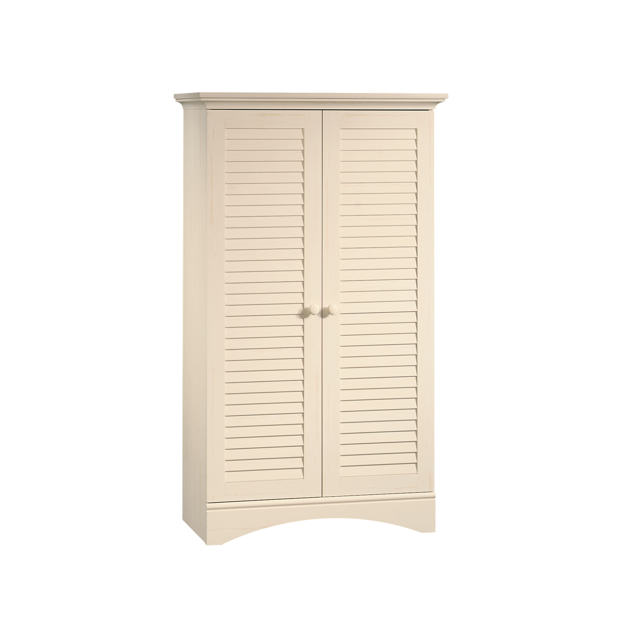 Sauder Harbor View® Storage Cabinet, Antiqued White® finish (# 400742)