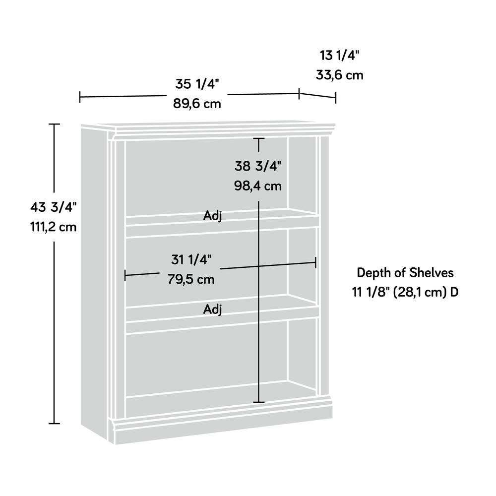Sauder Select 3 Shelf Bookcase, Select Cherry finish (# 412808)
