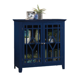 Sauder Shoal Creek® Display Cabinet, Indigo Blue finish (# 420128)