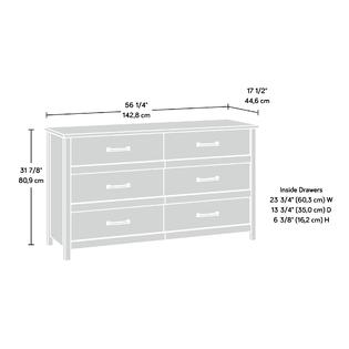 Sauder Cannery Bridge 6 Drawer Dresser Sindoori Mango finish