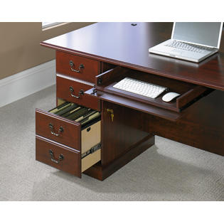 Sauder Heritage Hill Engineered Wood L-Desk With Hutch In Classic Cherry Finish 442780 Sauder Heritage Hill Engineered Wood L-Desk With Hutch In Classic Cherry Finish 442780