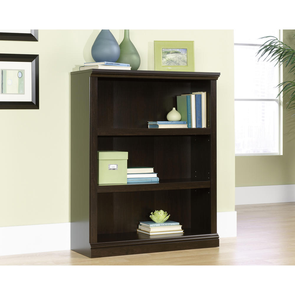 Sauder Select 3 Shelf Bookcase, Jamocha Wood® finish (# 410373)