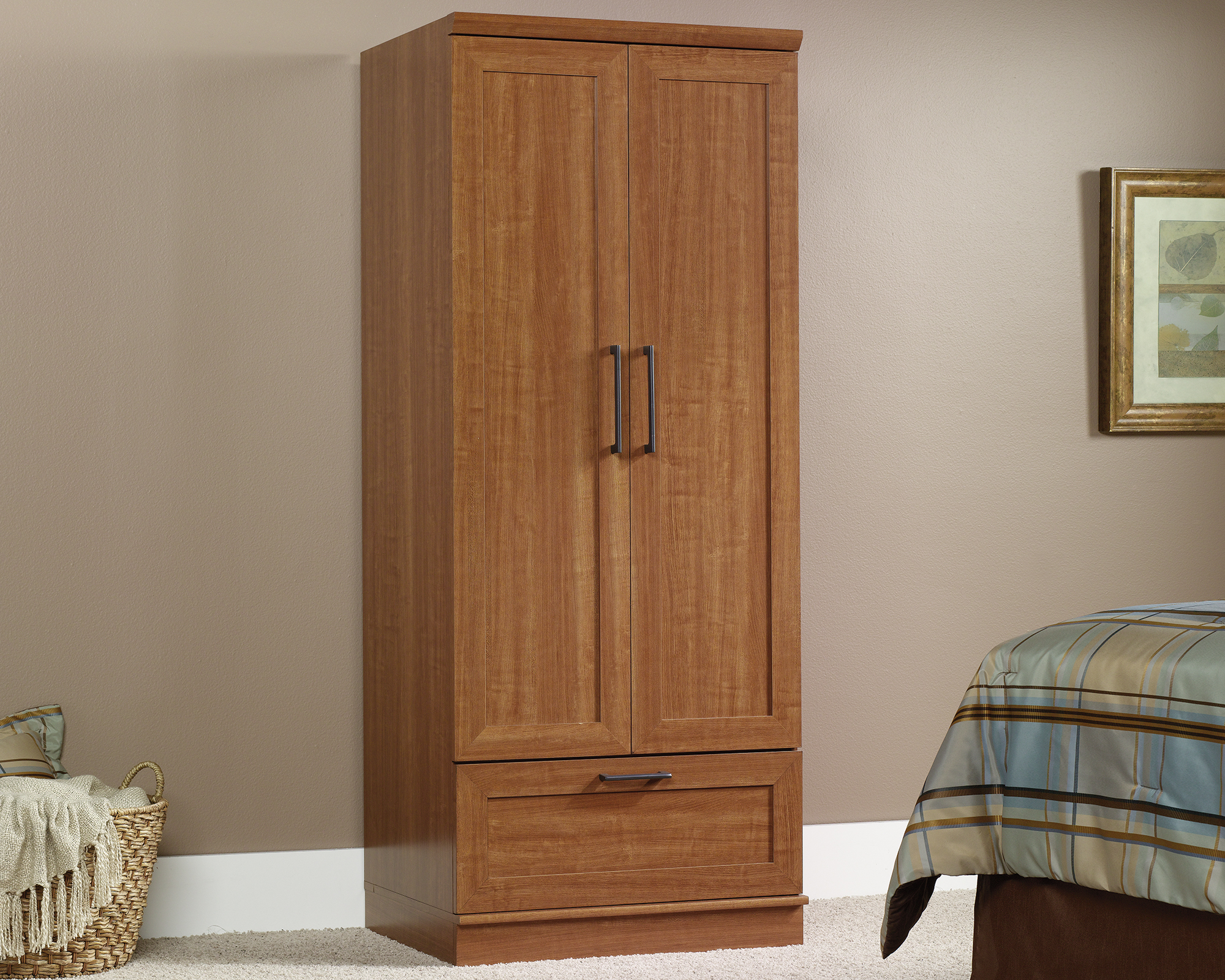 Sauder HomePlus Wardrobe/Storage Cabinet, Sienna Oak® finish (# 411802)