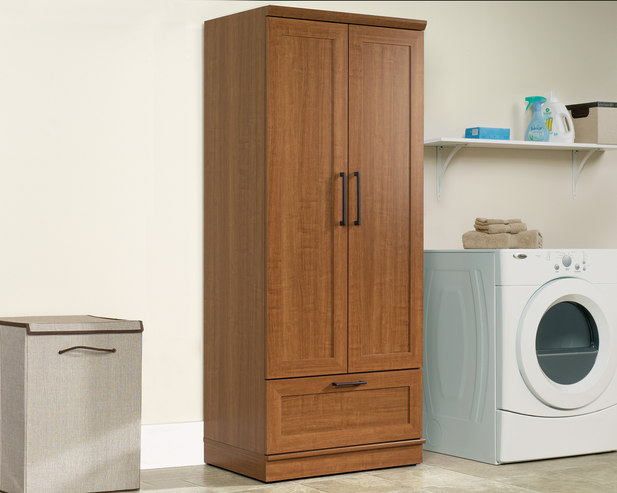 Sauder HomePlus Wardrobe/Storage Cabinet, Sienna Oak® finish (# 411802)