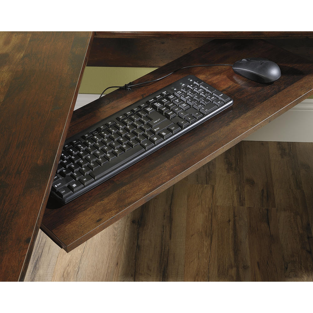 Sauder Harbor View® Corner Computer Desk, Curado Cherry® finish (# 420474)