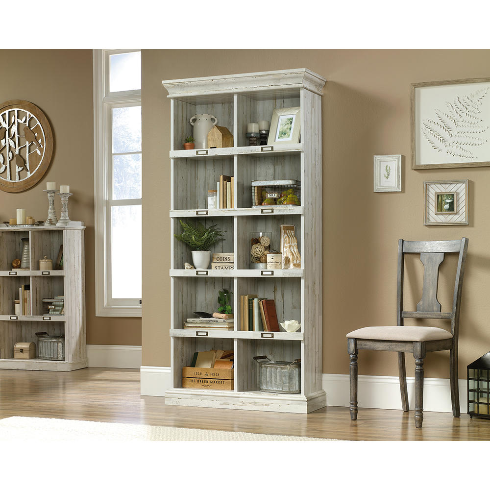 Sauder Barrister Lane® Tall Bookcase, White Plank® finish (# 423671)