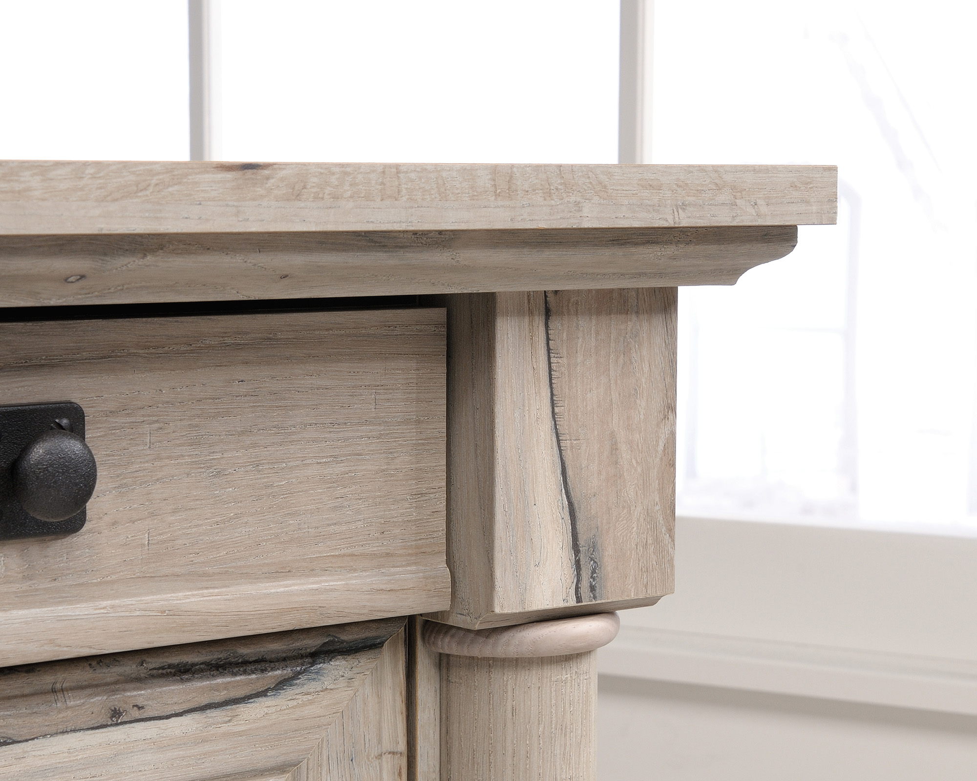 Sauder Palladia® L-Shaped Desk, Split Oak® finish (# 424811)