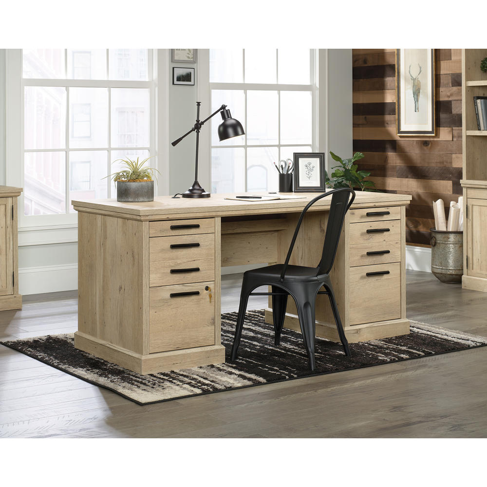 Sauder Aspen Post® Executive Desk, Prime Oak™ finish (# 426487)