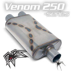 Black Widow Exhaust® - VENOM 250-SERIES 3'SINGLE/2.5' DUAL (BWSDV2-32)