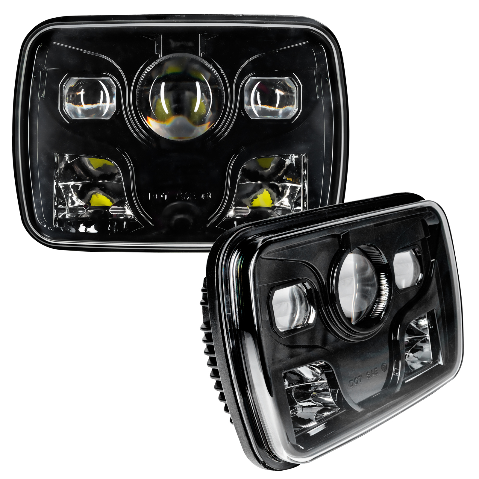 Oracle Lighting 7x6 in. 40W Replacement LED Headlight, Black Bezel, 6000K, Pair