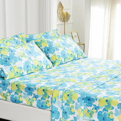 American Home Collection Ultra Soft 6 Piece Floral Bedding Sheets & Pillowcases Set