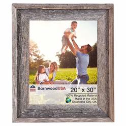 BarnwoodUSA Rustic Farmhouse Signature Series 20 x 30 Weathered Gray Picture Frame