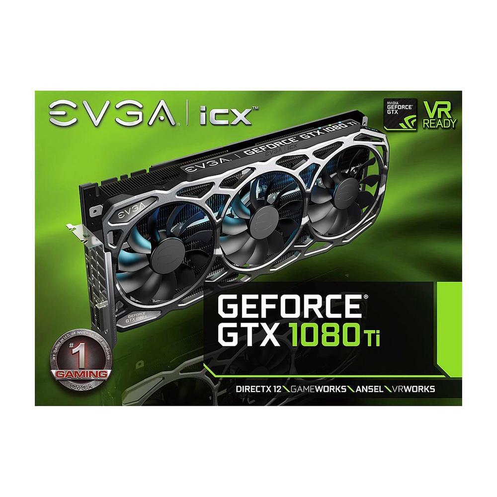 EVGA GeForce GTX 1080 Ti FTW3 GAMING, 11G-P4-6696-KR 11GB, GDDR5X Video Graphics Card