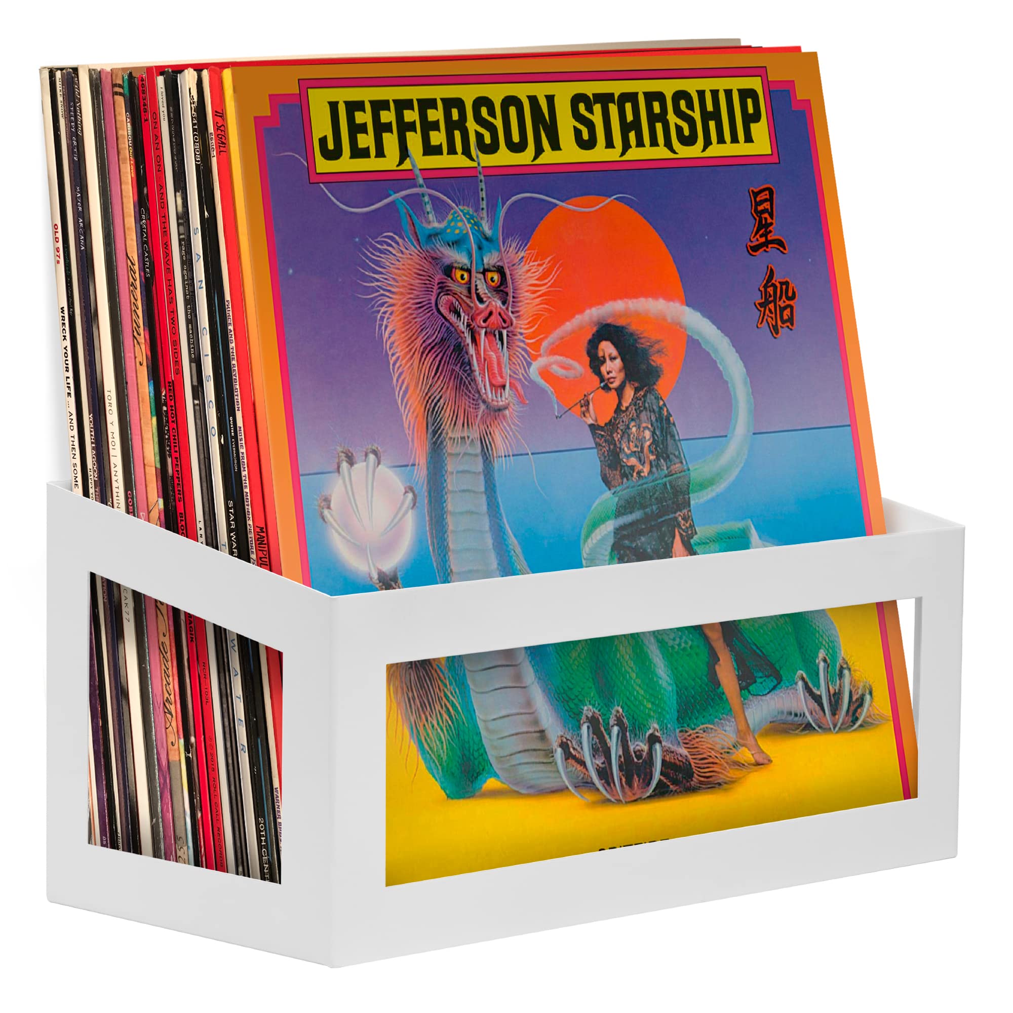 Hudson Hi-Fi Vinyl Display Holder - 1 Pack Record Display Shelf - Solid Steel Vinyl Wall Mount & Record Display, Quick A