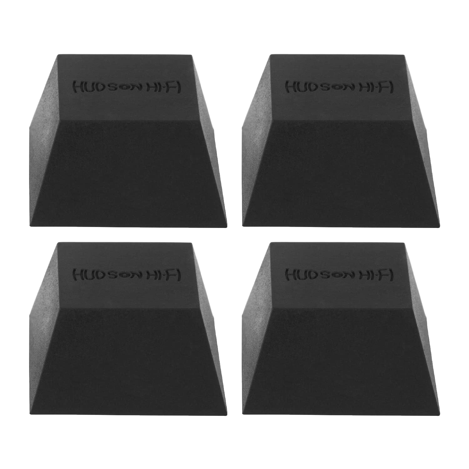 Hudson Hi-Fi Block Silicone Isolation Feet - 4-Pack Subwoofer Isolation Pad w/ 37.5 lbs Capacity - Pads for Small Speakers, Speaker S