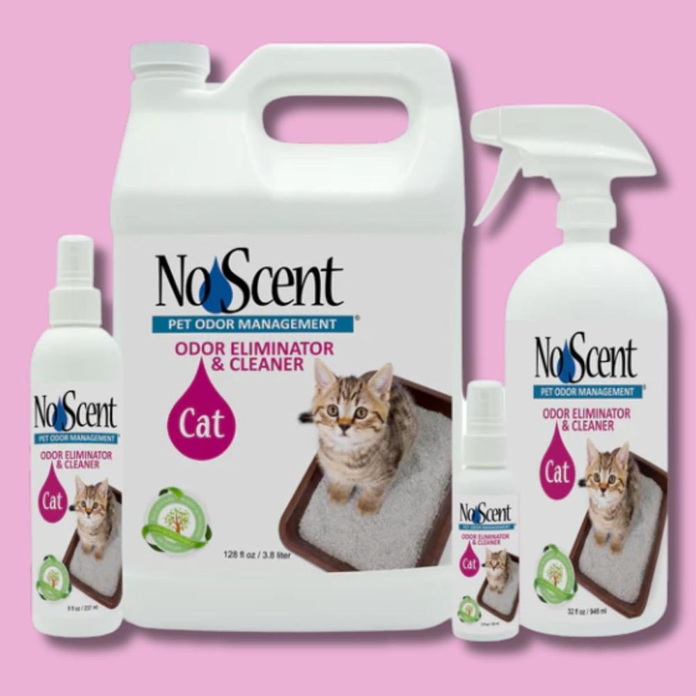 No Scent Cat Litter Box Cleaner for Odor & Stains, Daily Freshener for Furniture, Hard Surface, Fabric & Car (32 FL Oz)