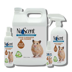 No Scent Small Animal Cage Cleaner for Hamster, Guinea Pig, Rabbit Pet Odor Spray for Urine, Poop & Stains (128 Fl Oz)