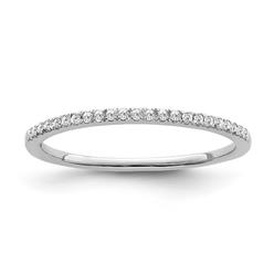 Araiya Fine Jewelry 10K White Gold Diamond Eternity Band Ring (1/10 cttw, I-J Color, I2-I3 Clarity)