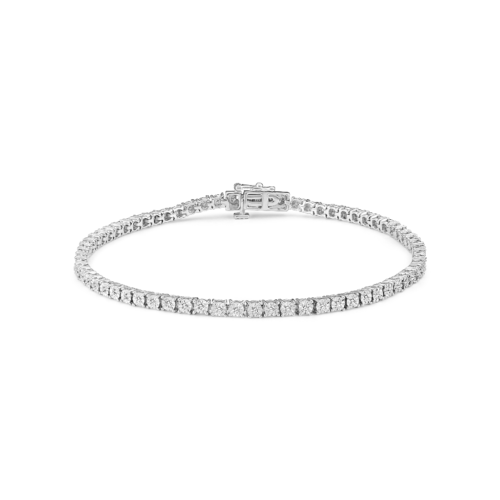 Araiya Fine Jewelry Sterling Silver Diamond Tennis Bracelet (4 Cttw, I-J Color, I2-I3 Clarity), 7"