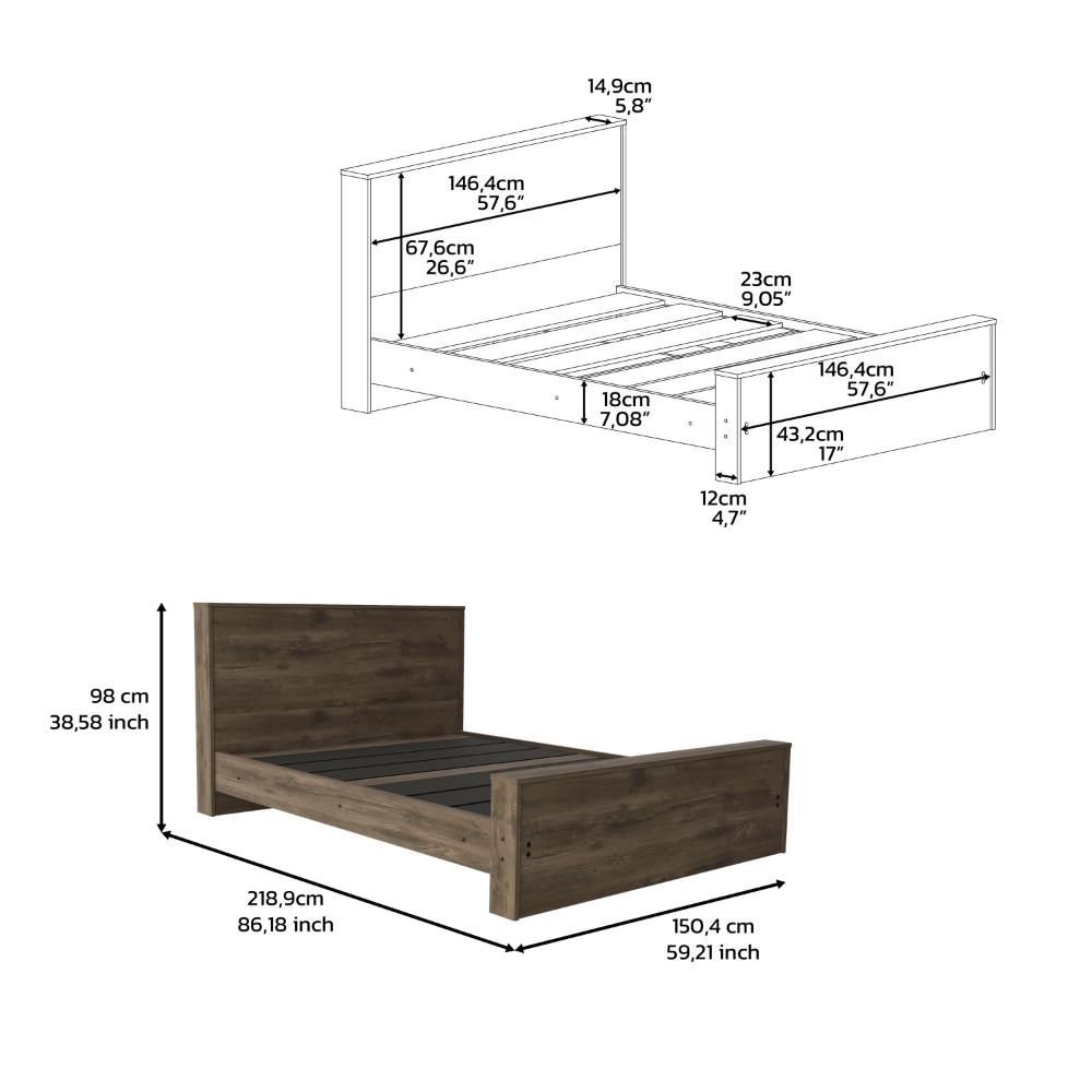 Depot E-Shop Barrie Full Size Bed Frame