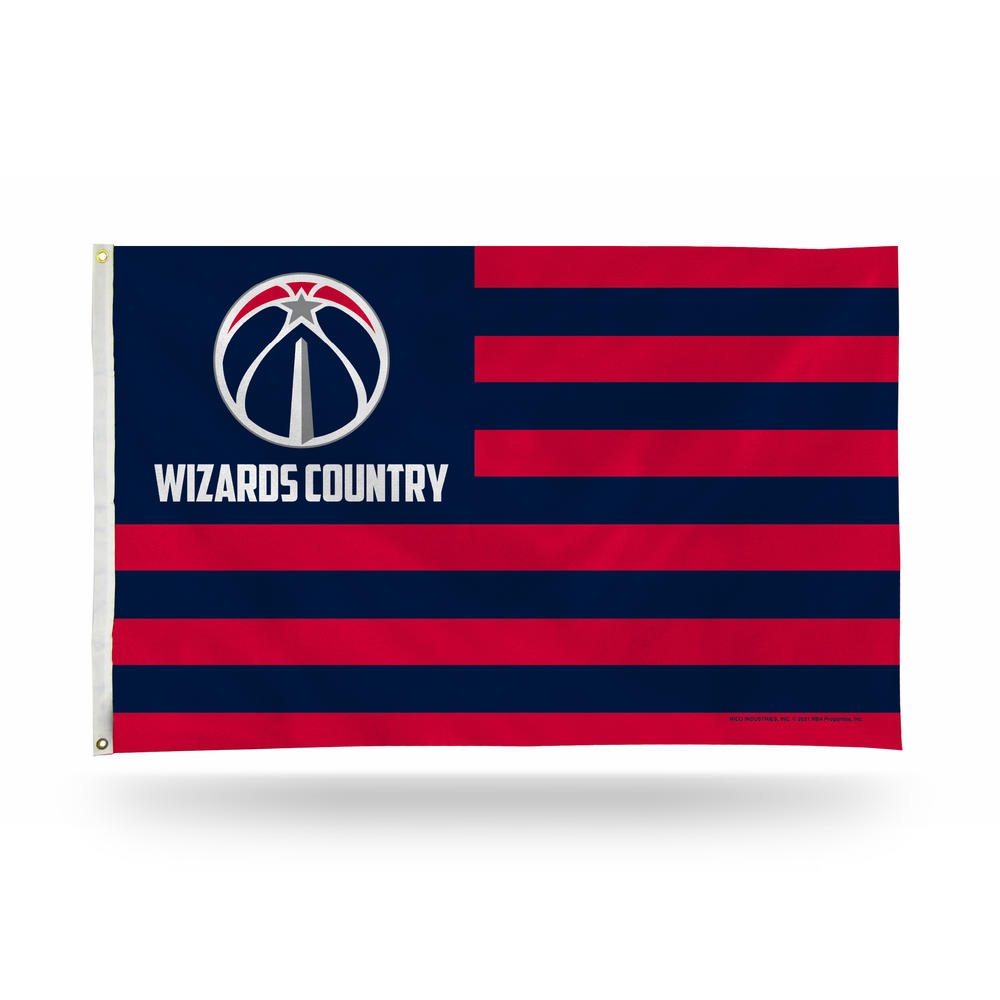 Rico Industries NBA Basketball Washington Wizards Country 3' x 5' Banner Flag