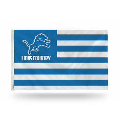Rico Industries NFL Football Detroit Lions Country 3' x 5' Banner Flag