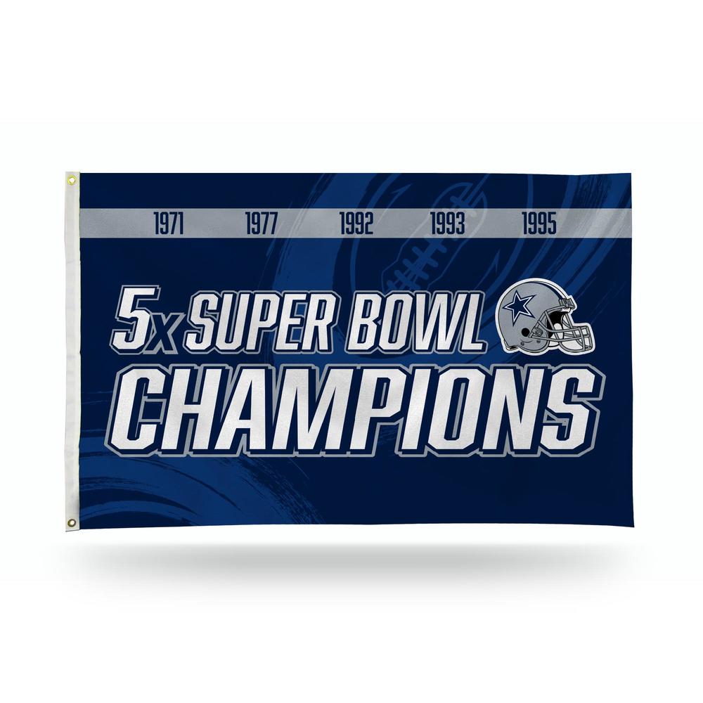 Rico Industries NFL Football Dallas Cowboys Multi Champ 3' x 5' Banner Flag