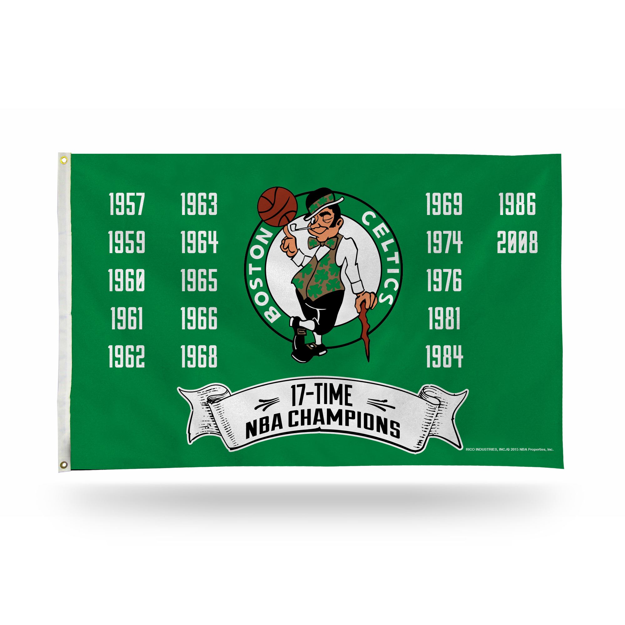 Rico Industries NBA Basketball Boston Celtics Multi Champ 3' x 5' Banner Flag