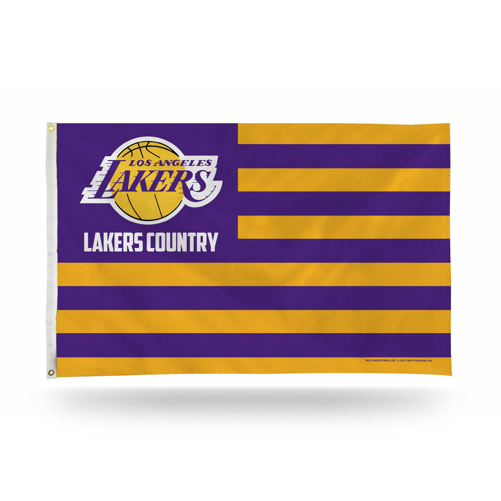 Rico Industries NBA Basketball Los Angeles Lakers Country 3' x 5' Banner Flag