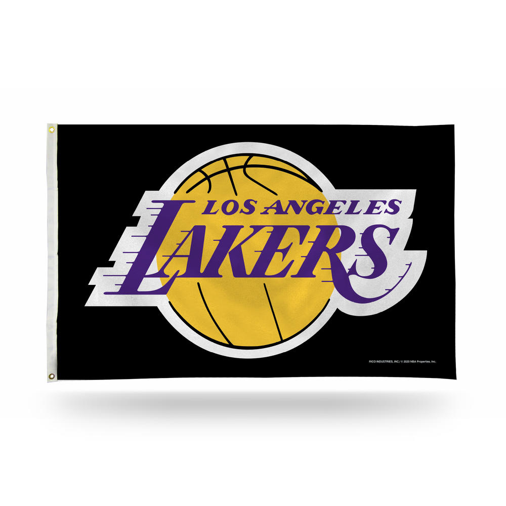 Rico Industries NBA Basketball Los Angeles Lakers Black 3' x 5' Banner Flag