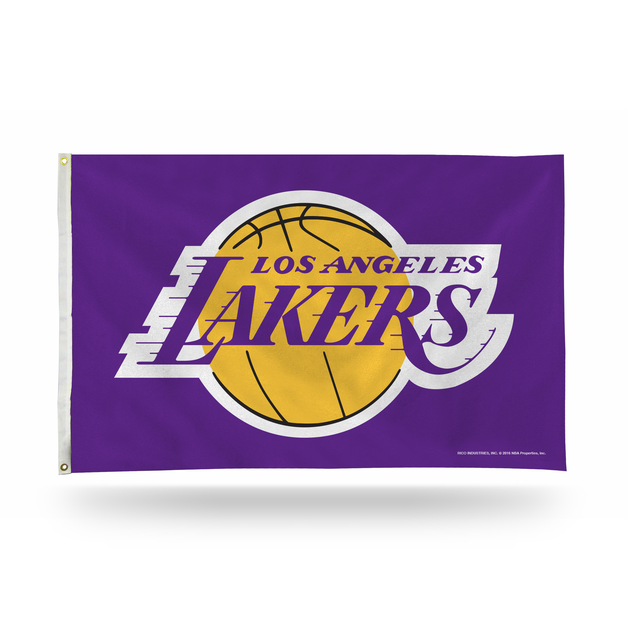 Rico Industries NBA Basketball Los Angeles Lakers Purple 3' x 5' Banner Flag