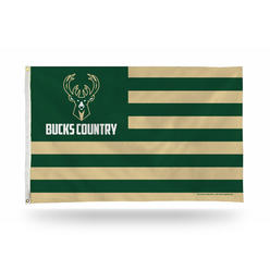 Rico Industries NBA Basketball Milwaukee Bucks Country 3' x 5' Banner Flag