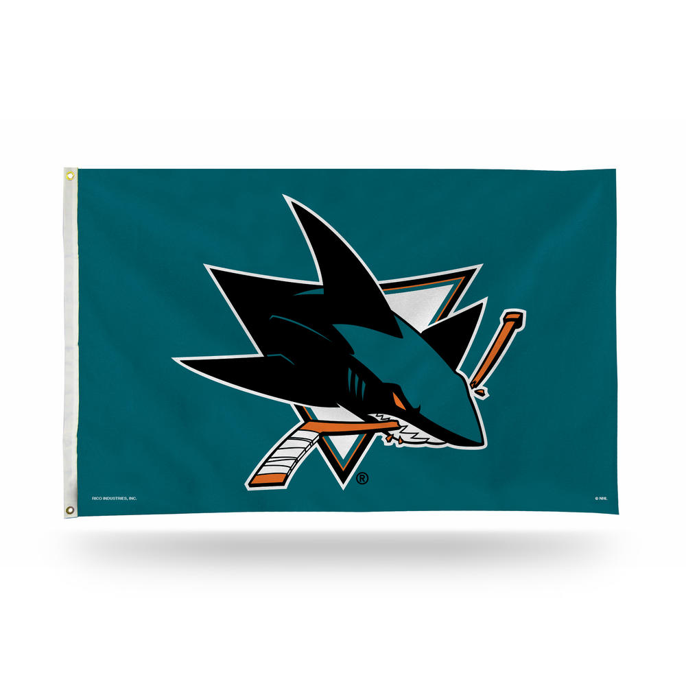 Rico Industries NHL Hockey San Jose Sharks Standard 3' x 5' Banner Flag