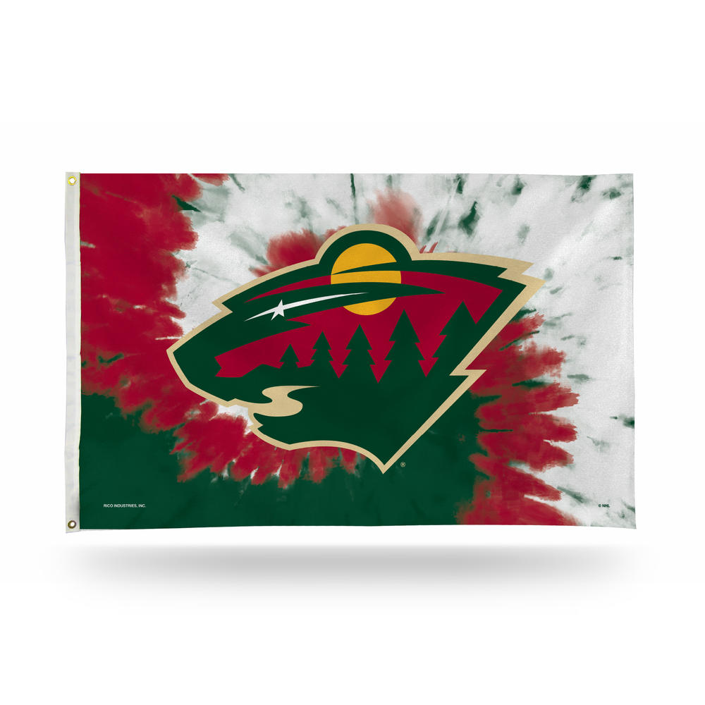 Rico Industries NHL Hockey Minnesota Wild Tie Dye 3' x 5' Banner Flag