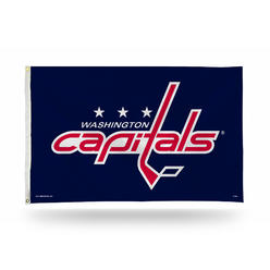 Rico 3' x 5' Blue and Pink NHL Washington Capitals Rectangular Banner Flag