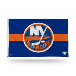 Rico Industries NHL Hockey New York Islanders Blue with Orange Stripe 3' x 5' Banner Flag