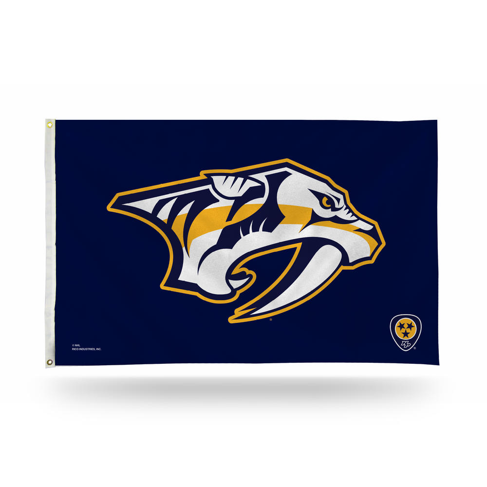 Rico Industries NHL Hockey Nashville Predators Navy 3' x 5' Banner Flag