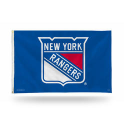 Rico 3' x 5' Blue and Red NHL New York Rangers Rectangular Banner Flag