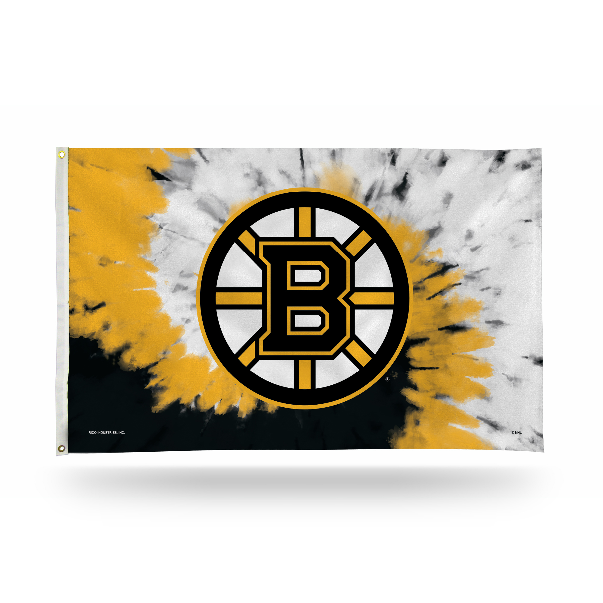 Rico Industries NHL Hockey Boston Bruins Tie Dye 3' x 5' Banner Flag