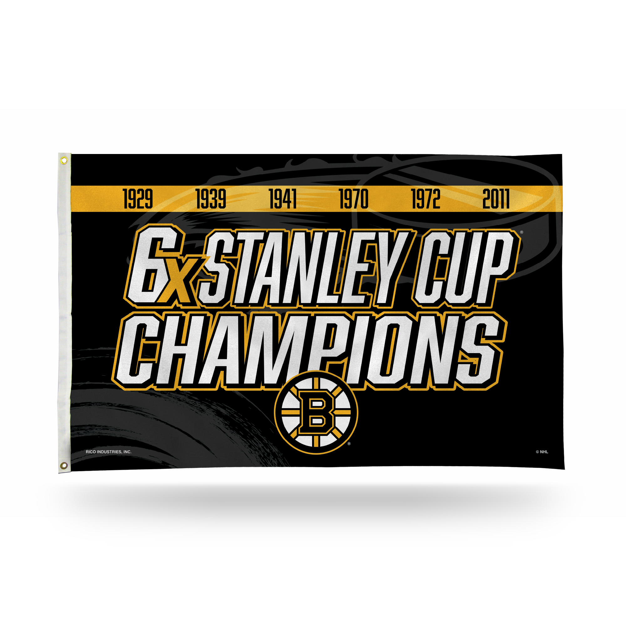 Rico Industries NHL Hockey Boston Bruins Multi Champ 3' x 5' Banner Flag