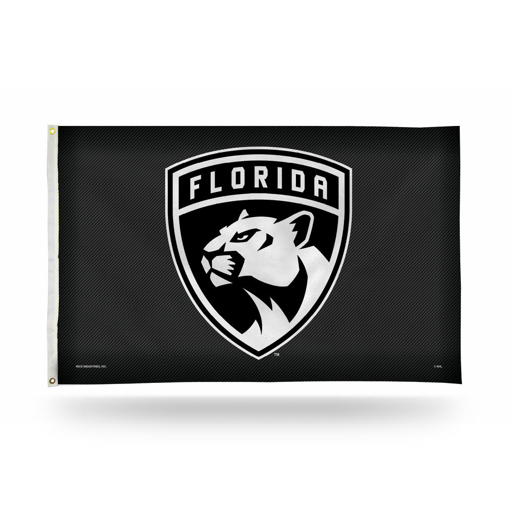 Rico Industries NHL Hockey Florida Panthers Carbon Fiber 3' x 5' Banner Flag