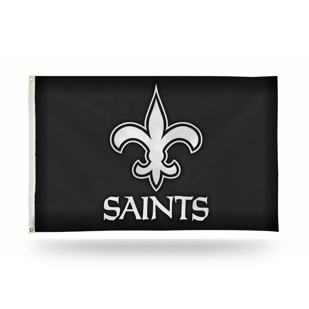 Rico Industries NFL Football New Orleans Saints Carbon Fiber 3' x 5' Banner Flag