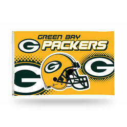 Rico Industries NFL Football Green Bay Packers Helmet 3' x 5' Banner Flag