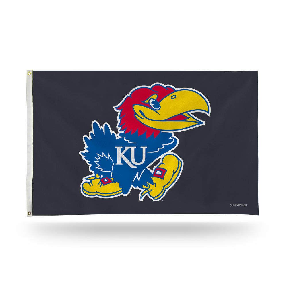 Rico NCAA Rico Industries Kansas Jayhawks Exclusive-Grey 3' x 5' Banner Flag