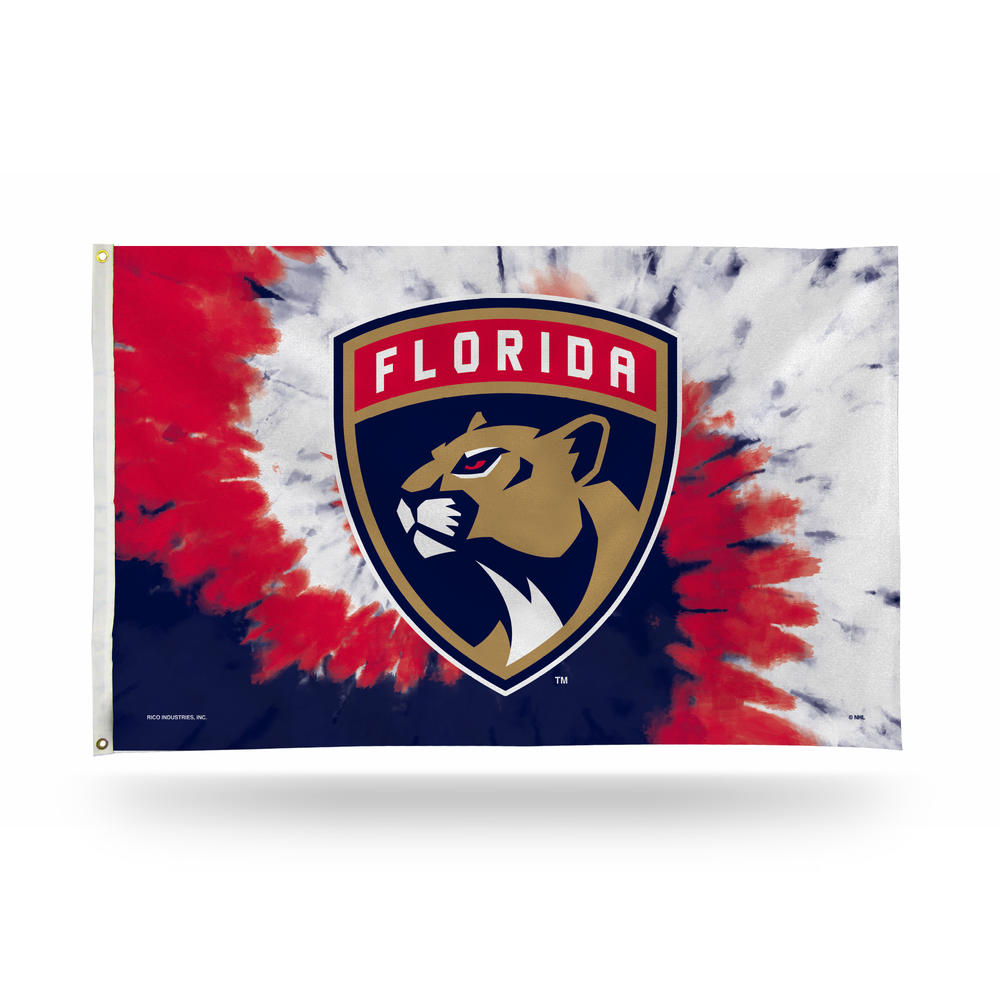 Rico Industries NHL Hockey Florida Panthers Tie Dye 3' x 5' Banner Flag
