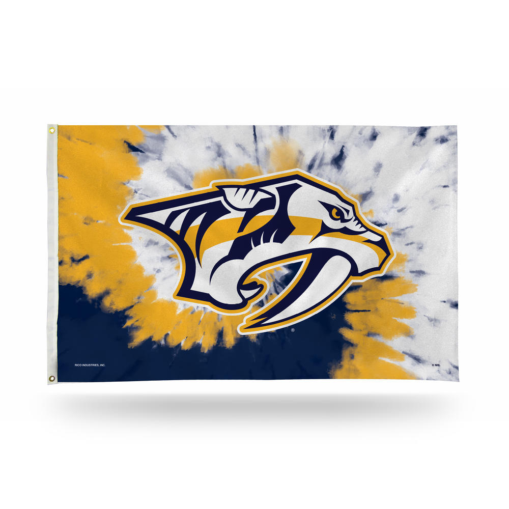Rico Industries NHL Hockey Nashville Predators Tie Dye 3' x 5' Banner Flag