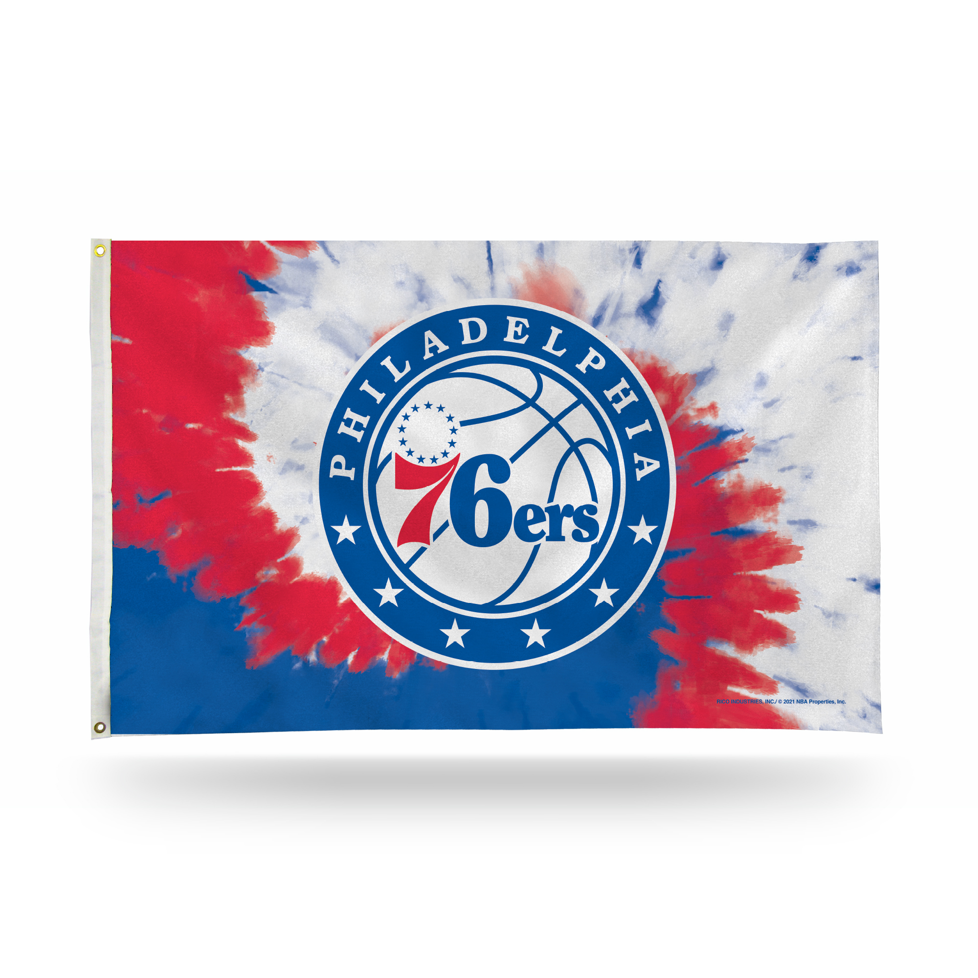 Rico Industries NBA Basketball Philadelphia 76ers Tie-Dye 3' x 5' Banner Flag